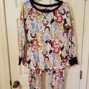 Ladies Disney Princess thermal pajamas, size Large